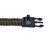 Sport si Outdoor - Accesorii si echipamente sportive - Sporturi extreme si supravietuire - Kituri supravietuire - Bratara supravietuire IdeallStore®, Military Surplus, paracord, 26 cm, verde - Infinity.ro