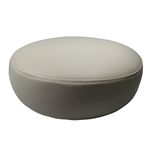 Casa si Gradina/Mobilier/Scaune si fotolii/Tabureti - Taburet pentru scaun rotund, piele ecologica, 34 cm, bej - Infinity.ro