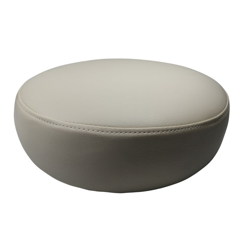 Casa si Gradina/Mobilier/Scaune si fotolii/Tabureti - Taburet pentru scaun rotund, piele ecologica, 34 cm, bej - Infinity.ro