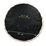 Casa si Gradina/Mobilier/Scaune si fotolii/Tabureti - Taburet pentru scaun rotund, piele ecologica, 34 cm, bej - Infinity.ro