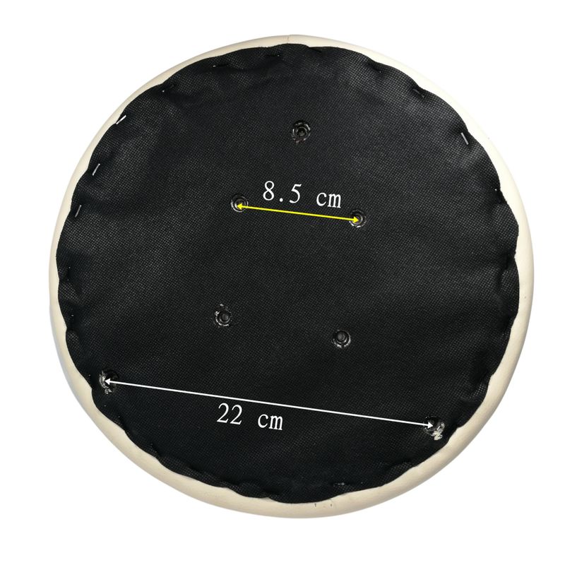 Casa si Gradina/Mobilier/Scaune si fotolii/Tabureti - Taburet pentru scaun rotund, piele ecologica, 34 cm, bej - Infinity.ro