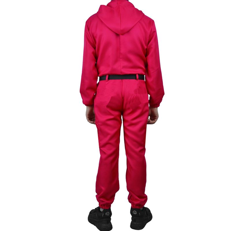 Casa si Gradina - Decoratiuni - Decoratiuni petrecere - Masti si costume carnaval - Costum pentru adulti IdeallStore®, Jocul Calamarului, model Patrat, marimea L, rosu, centura inclusa - Infinity.ro