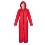 Casa si Gradina - Decoratiuni - Decoratiuni petrecere - Masti si costume carnaval - Costum pentru adulti IdeallStore®, La Casa de Papel, marimea XXL, poliester, rosu, masca inclusa - Infinity.ro