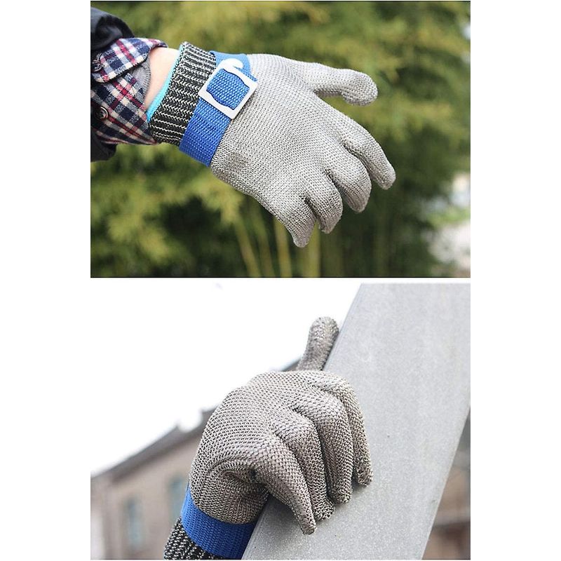 Casa si Gradina - Constructii - Echipamente de lucru - Manusi protectia muncii - Manusa dubla de protectie IdeallStore®, Schutzender Helfer, marime L, otel inoxidabil, argintiu - Infinity.ro
