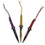 Casa si Gradina - Bucatarie si vesela - Vesela si tacamuri - Cutite si seturi de cutite - Set trei cutite de aruncat, Ninja Assasin, otel inoxidabil, 19 cm, multicolor, teaca inclusa - Infinity.ro
