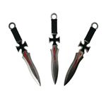 Casa si Gradina/Bucatarie si vesela/Vesela si tacamuri/Cutite si seturi de cutite - Set trei cutite de aruncat, Cross Fury, otel inoxidabil, 19 cm - Infinity.ro