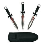 Casa si Gradina/Bucatarie si vesela/Vesela si tacamuri/Cutite si seturi de cutite - Set trei cutite de aruncat, Cross Fury, otel inoxidabil, 19 cm - Infinity.ro