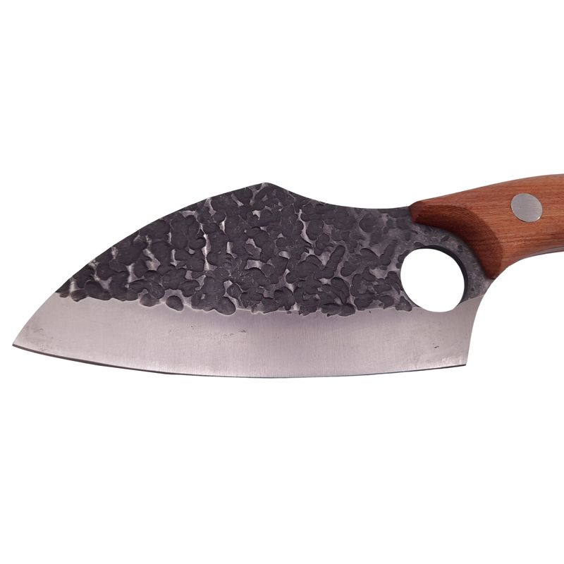 Casa si Gradina - Bucatarie si vesela - Vesela si tacamuri - Cutite si seturi de cutite - Set trei cutite macelarie IdeallStore®, lucrate manual, 27 cm, otel inoxidabil, maner lemn, husa piele - Infinity.ro