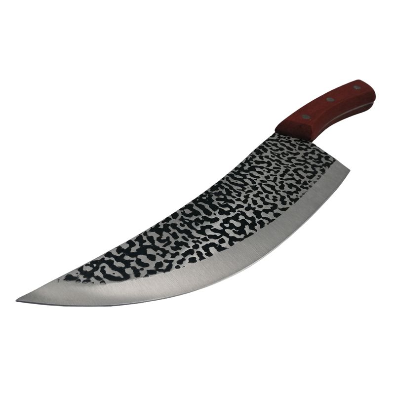 Casa si Gradina - Bucatarie si vesela - Vesela si tacamuri - Cutite si seturi de cutite - Set doua cutite de bucatarie IdeallStore®, Japanese Vibe, lucrate manual, otel damasc, maner lemn, maro - Infinity.ro