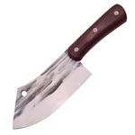 Casa si Gradina - Bucatarie si vesela - Vesela si tacamuri - Cutite si seturi de cutite - Cutitul bucatarului IdeallStore®, lucrat manual, Japan Tamashi, 25 cm, otel inoxidabil, 220 g, maro, teaca piele inclusa - Infinity.ro