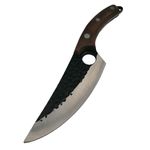 Casa si Gradina - Bucatarie si vesela - Vesela si tacamuri - Cutite si seturi de cutite - Set doua cutite de bucatarie IdeallStore®. Japanese Chef, lucrate manual, otel, maner lemn, 27.5 cm - Infinity.ro