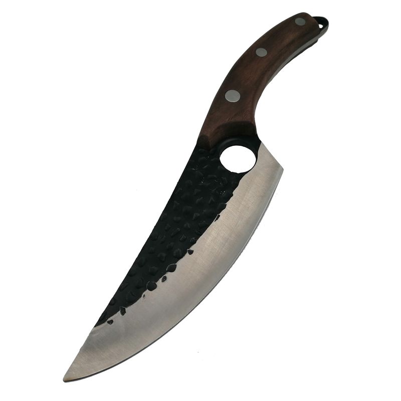 Casa si Gradina - Bucatarie si vesela - Vesela si tacamuri - Cutite si seturi de cutite - Set doua cutite de bucatarie IdeallStore®. Japanese Chef, lucrate manual, otel, maner lemn, 27.5 cm - Infinity.ro