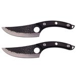 Casa si Gradina - Bucatarie si vesela - Vesela si tacamuri - Cutite si seturi de cutite - Set doua cutite macelarie IdeallStore®, lucrate manual, Huang Cook, 27.5 cm, negru, teaca piele - Infinity.ro