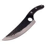 Casa si Gradina - Bucatarie si vesela - Vesela si tacamuri - Cutite si seturi de cutite - Set trei cutite macelarie IdeallStore®, lucrate manual, Huang Cook, 27.5 cm, negru, teaca piele - Infinity.ro