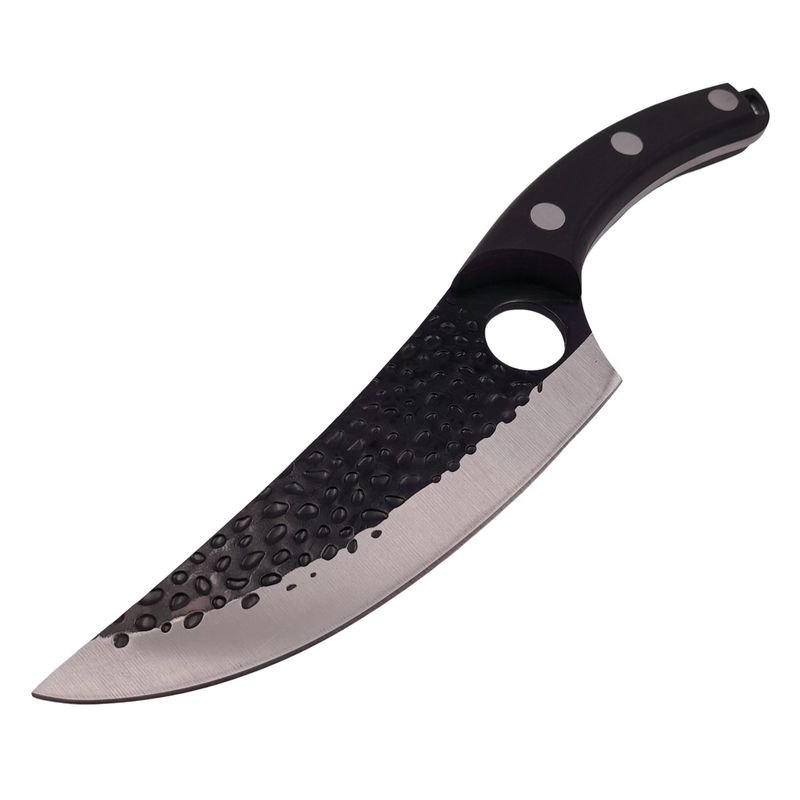 Casa si Gradina - Bucatarie si vesela - Vesela si tacamuri - Cutite si seturi de cutite - Set trei cutite macelarie IdeallStore®, lucrate manual, Huang Cook, 27.5 cm, negru, teaca piele - Infinity.ro