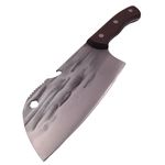 Casa si Gradina/Bucatarie si vesela/Vesela si tacamuri/Cutite si seturi de cutite - Cutitul bucatarului IdeallStore®, lucrat manual, Hungry Saviour, 28 cm, otel inoxidabil, 300 g, maro - Infinity.ro