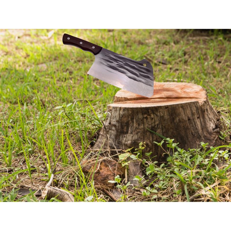 Casa si Gradina - Bucatarie si vesela - Vesela si tacamuri - Cutite si seturi de cutite - Satarul bucatarului IdeallStore®, lucrat manual, Destiny Kitchen, 32 cm, otel inoxidabil, 890 g, maro - Infinity.ro