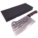 Casa si Gradina - Bucatarie si vesela - Vesela si tacamuri - Cutite si seturi de cutite - Satarul bucatarului IdeallStore®, lucrat manual, Destiny Kitchen, 32 cm, otel inoxidabil, 890 g, maro - Infinity.ro