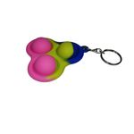 Jucarii, Copii si Bebe - Jucarii si jocuri - Jucarii & jocuri educative - Jucarii interactive - Set jucarii antistres, Pop it, breloc, silicon, 8 cm, tricolor - Infinity.ro