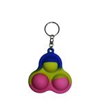 Jucarii, Copii si Bebe - Jucarii si jocuri - Jucarii & jocuri educative - Jucarii interactive - Set jucarii antistres, Pop it, breloc, silicon, 8 cm, tricolor - Infinity.ro