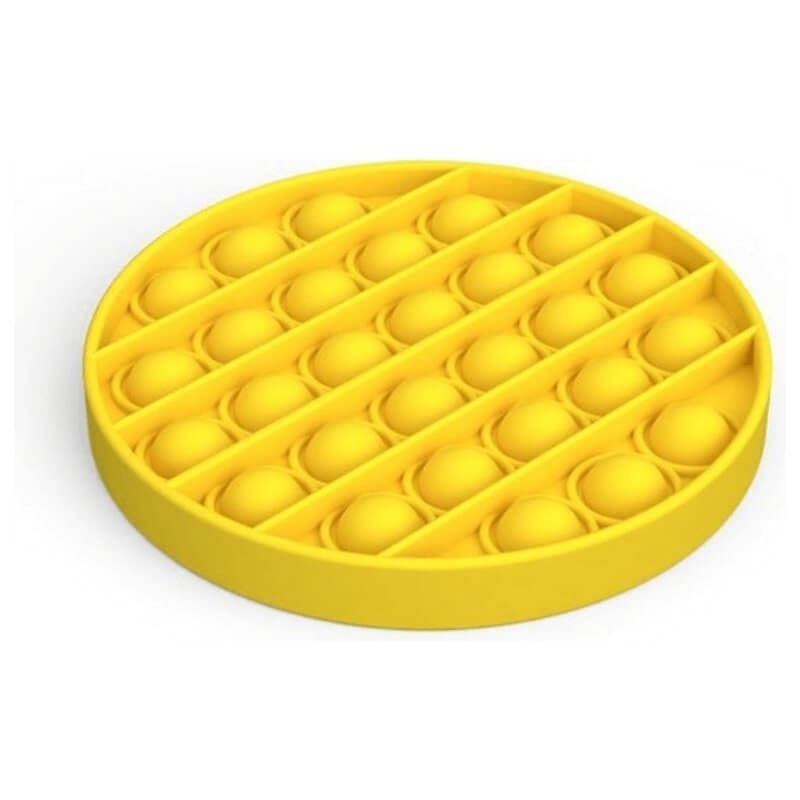 Jucarii, Copii si Bebe - Jucarii si jocuri - Jucarii & jocuri educative - Jucarii interactive - Jucarie antistres, Pop it, silicon, 13 cm, galben - Infinity.ro