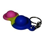 Jucarii, Copii si Bebe - Jucarii si jocuri - Jucarii & jocuri educative - Jucarii interactive - Jucarie antistres, Pop it, tip breloc, silicon, 8 cm, tricolor - Infinity.ro