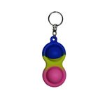 Jucarii, Copii si Bebe - Jucarii si jocuri - Jucarii & jocuri educative - Jucarii interactive - Jucarie antistres, Pop it, tip breloc, silicon, 8 cm, tricolor - Infinity.ro