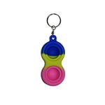 Jucarii, Copii si Bebe - Jucarii si jocuri - Jucarii & jocuri educative - Jucarii interactive - Jucarie antistres, Pop it, tip breloc, silicon, 8 cm, tricolor - Infinity.ro