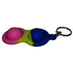 Jucarii, Copii si Bebe - Jucarii si jocuri - Jucarii & jocuri educative - Jucarii interactive - Jucarie antistres, Pop it, tip breloc, silicon, 8 cm, tricolor - Infinity.ro