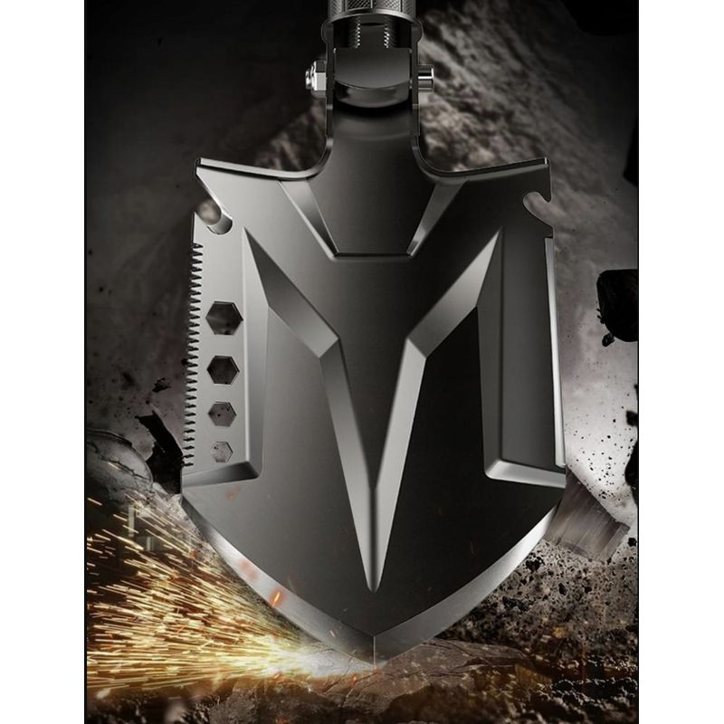 Casa si Gradina - Gradinarit si plante - Unelte gradinarit - Lopeti si unelte de sapat - Lopata multifunctionala IdeallStore®, Outdoor Evolution, 8 in 1, otel inoxidabil, 83 cm, negru - Infinity.ro