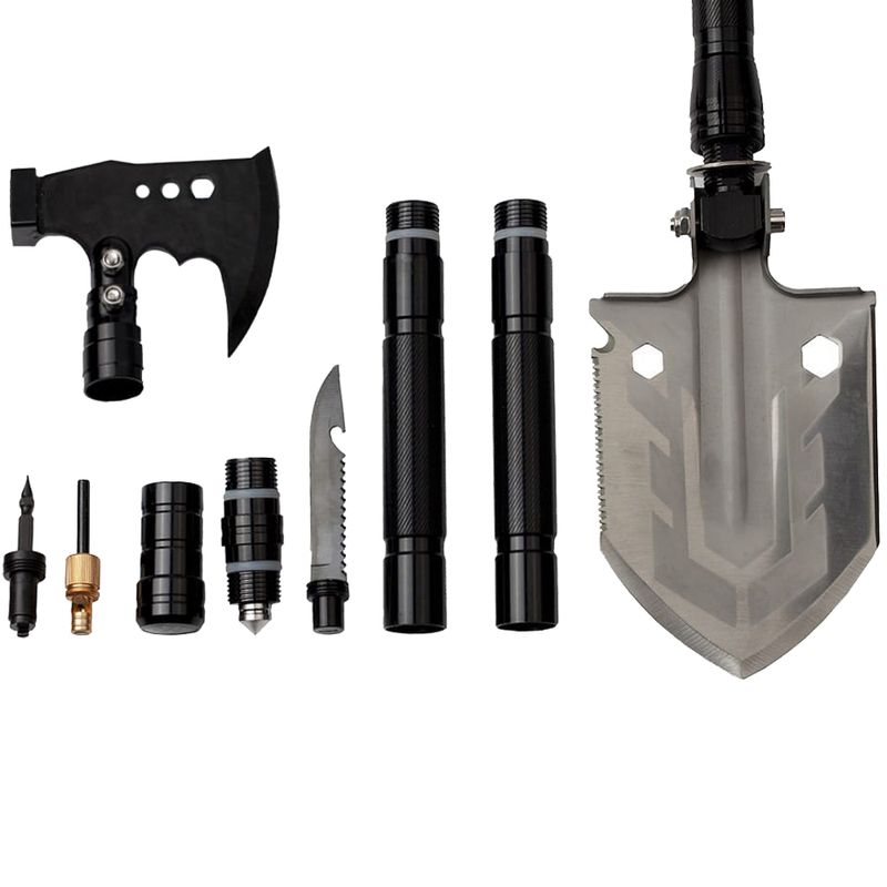 Casa si Gradina - Gradinarit si plante - Unelte gradinarit - Lopeti si unelte de sapat - Lopata pliabila IdeallStore®, High Class, neagra, 73 cm, otel inoxidabil, geanta transport inclusa - Infinity.ro