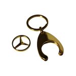 Fashion, accesorii si bijuterii - Barbati - Accesorii barbati - Alte accesorii barbati - Breloc de chei IdeallStore, Gold Mercedes, 7.5 cm, metal, auriu - Infinity.ro