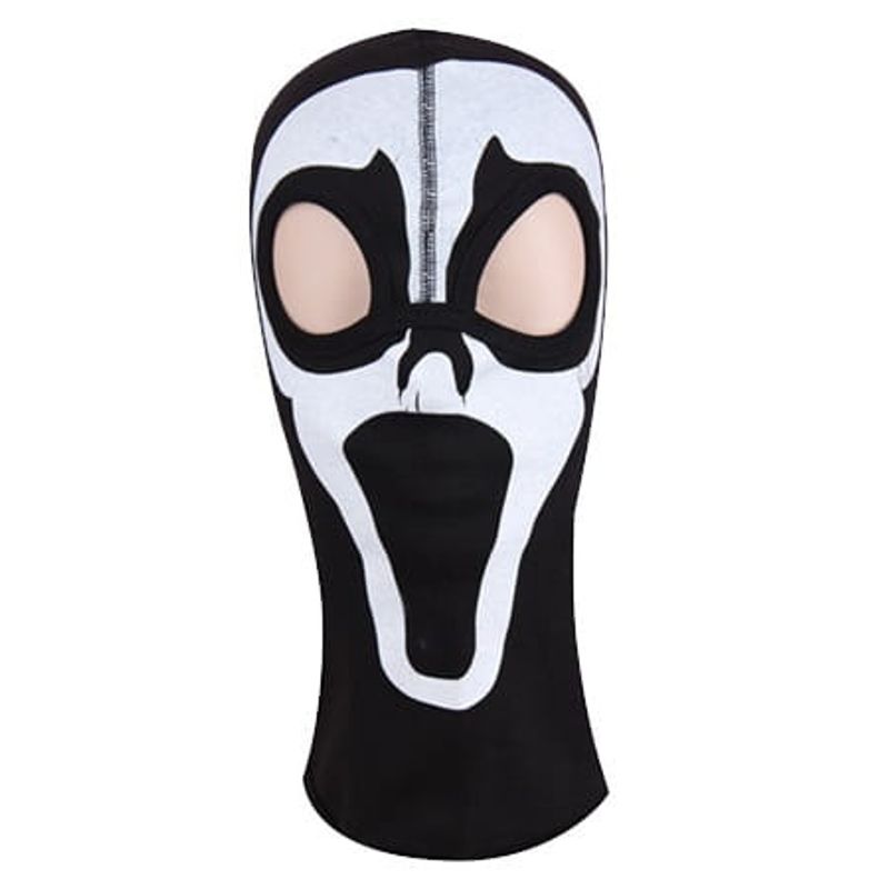 Fashion, accesorii si bijuterii - Barbati - Accesorii barbati - Esarfe si fulare barbati - Cagula unisex IdeallStore®, Ghost Face, bumbac, marime universala, imprimeu, neagra - Infinity.ro