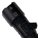 Casa si Gradina - Corpuri si surse de iluminat - Iluminat exterior - Lanterne - Lanterna de supravietuire IdeallStore®, Unmittelbare Rettung, metalica, LED, USB, zoom, negru - Infinity.ro