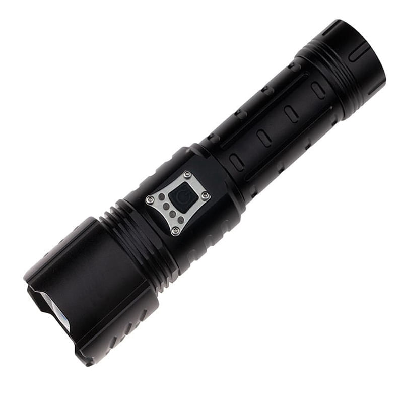 Casa si Gradina - Corpuri si surse de iluminat - Iluminat exterior - Lanterne - Lanterna de supravietuire IdeallStore®, Unmittelbare Rettung, metalica, LED, USB, zoom, negru - Infinity.ro