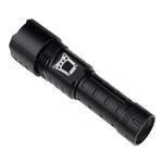 Casa si Gradina - Corpuri si surse de iluminat - Iluminat exterior - Lanterne - Lanterna de supravietuire IdeallStore®, Unmittelbare Rettung, metalica, LED, USB, zoom, negru - Infinity.ro