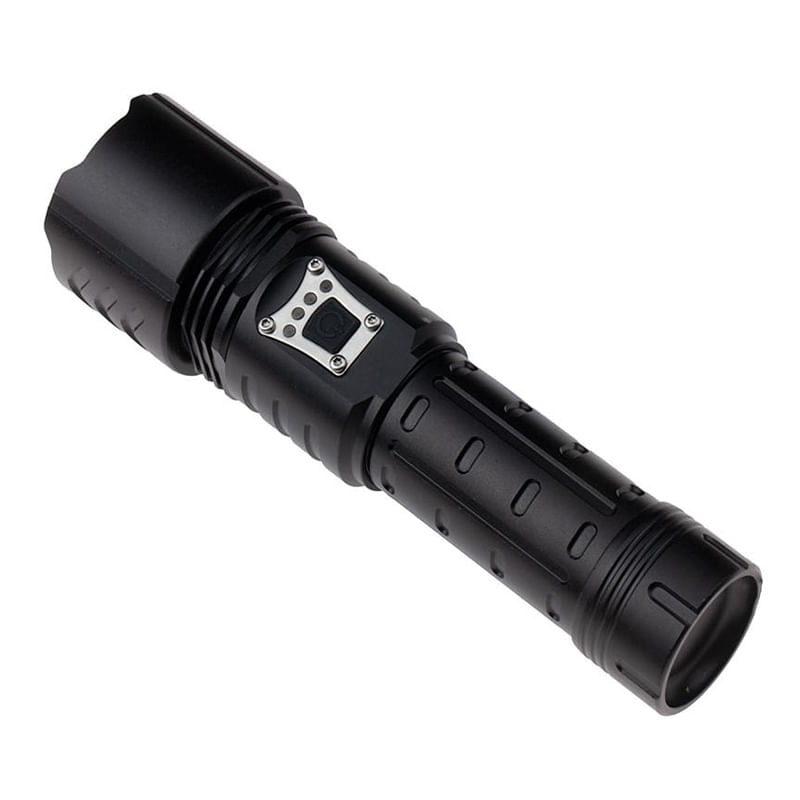 Casa si Gradina - Corpuri si surse de iluminat - Iluminat exterior - Lanterne - Lanterna de supravietuire IdeallStore®, Unmittelbare Rettung, metalica, LED, USB, zoom, negru - Infinity.ro