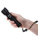 Casa si Gradina - Corpuri si surse de iluminat - Iluminat exterior - Lanterne - Lanterna de supravietuire IdeallStore®, Unmittelbare Rettung, metalica, LED, USB, zoom, negru - Infinity.ro
