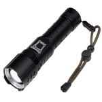 Casa si Gradina - Corpuri si surse de iluminat - Iluminat exterior - Lanterne - Lanterna de supravietuire IdeallStore®, Unmittelbare Rettung, metalica, LED, USB, zoom, negru - Infinity.ro