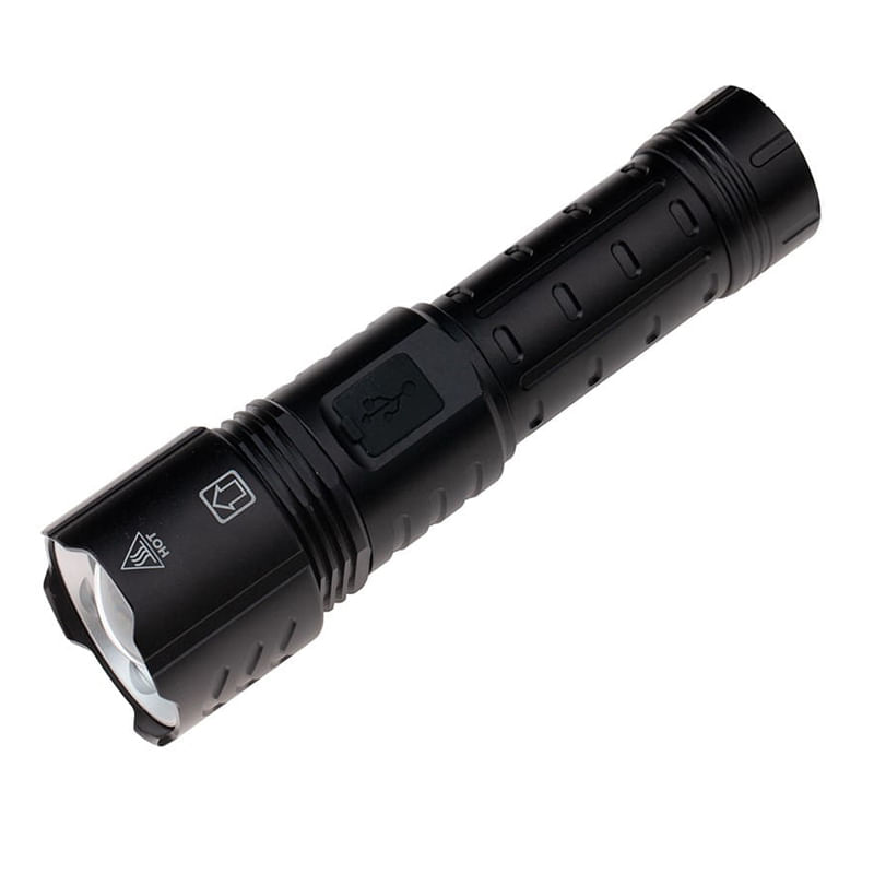 Casa si Gradina - Corpuri si surse de iluminat - Iluminat exterior - Lanterne - Lanterna de supravietuire IdeallStore®, Unmittelbare Rettung, metalica, LED, USB, zoom, negru - Infinity.ro