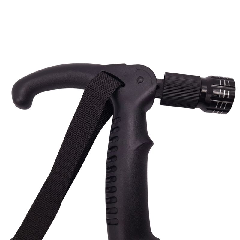 Sport si Outdoor - Camping - Accesorii camping si drumetii - Baston trekking extensibil IdeallStore®, Ol Helper, aluminiu, lampa LED, 110 cm, argintiu - Infinity.ro