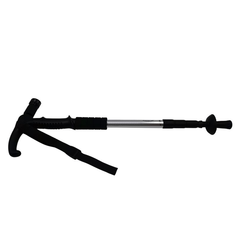 Sport si Outdoor - Camping - Accesorii camping si drumetii - Baston trekking extensibil IdeallStore®, Ol Helper, aluminiu, lampa LED, 110 cm, argintiu - Infinity.ro