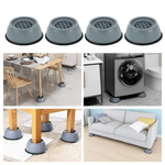 Electronice si Electrocasnice - Masini si uscatoare de rufe - Accesorii masini de spalat si uscatoare - Set 4 suporturi anti-soc pentru masina de spalat IdeallStore, plastic dur, gri inchis - Infinity.ro