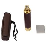 TV, Audio-Video si Foto - Optica, astronomie si metrologie - Optica si astronomie - Telescoape - Mini-telescop IdeallStore®, Pirate Life, 25x30, auriu, 33.5 cm, husa piele inclusa - Infinity.ro