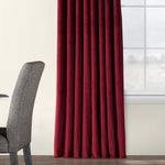 Casa si Gradina - Textile si covoare - Perdele si draperii - Draperii - Set draperii din catifea cu inele argintii, Madison, 250x210 cm, densitate 700 g/ml, Burgundy, 2 buc - Infinity.ro