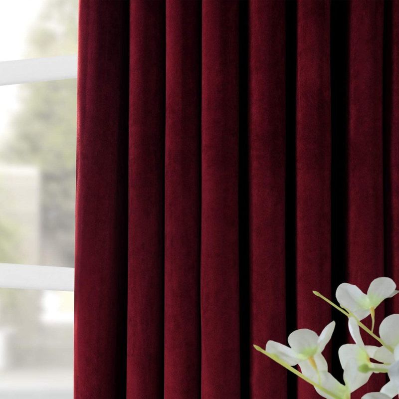 Casa si Gradina - Textile si covoare - Perdele si draperii - Draperii - Set draperii din catifea cu inele argintii, Madison, 250x210 cm, densitate 700 g/ml, Burgundy, 2 buc - Infinity.ro