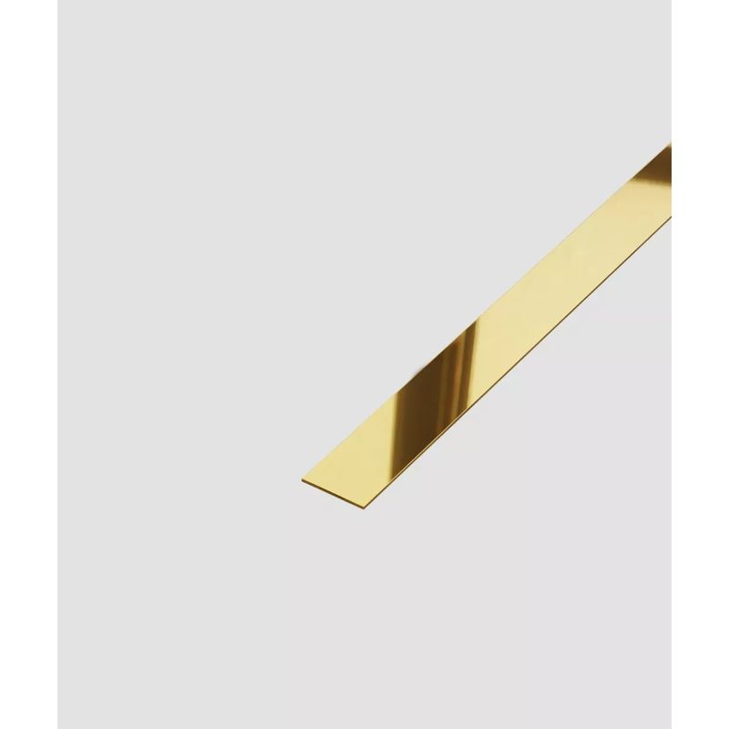 Casa si Gradina - Constructii - Materiale constructii - Profile decorative - Profil platbanda inox auriu oglinda, 20x0.6x2700 mm - Infinity.ro