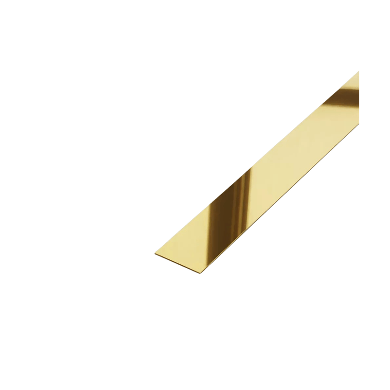 Casa si Gradina - Constructii - Materiale constructii - Profile decorative - Profil platbanda inox auriu oglinda, 30x0.6x2700 mm - Infinity.ro