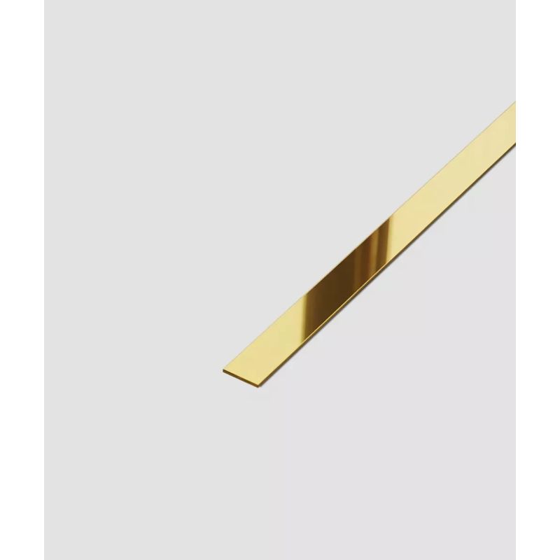 Casa si Gradina - Constructii - Materiale constructii - Profile decorative - Profil platbanda inox auriu lucios 15x0,6x2700 mm - Infinity.ro