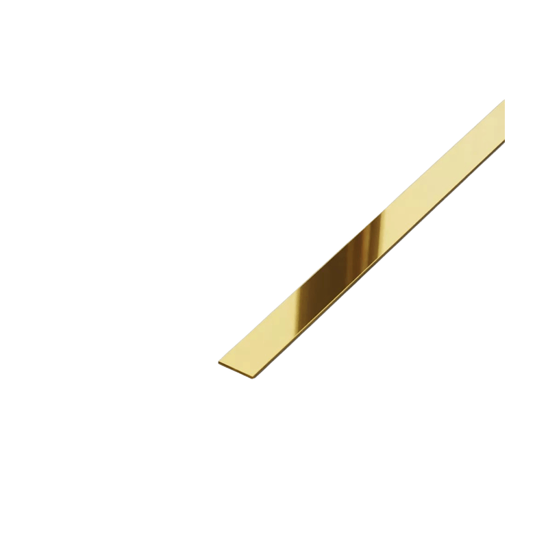 Casa si Gradina - Constructii - Materiale constructii - Profile decorative - Profil platbanda inox auriu lucios 15x0,6x2700 mm - Infinity.ro
